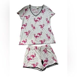 Soma Pink Flamingo Print Sleepwear Set